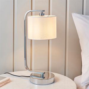 canning-white-silk-drum-shade-table-lamp-polished-chrome