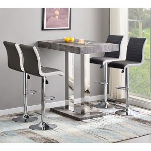 caprice-concrete-effect-bar-table-4-ritz-black-white-stool