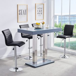 caprice-glass-bar-table-in-grey-gloss-4-black-ripple-stools