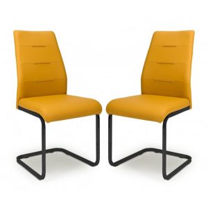 carlton-yellow-leather-effect-dining-chairs-pair