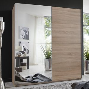 carra-sliding-door-wooden-wardrobe-oak-1-mirror