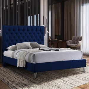 carrara-plush-velvet-double-bed-blue