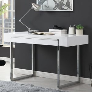 casa-wooden-2-drawers-computer-desk-white-high-gloss