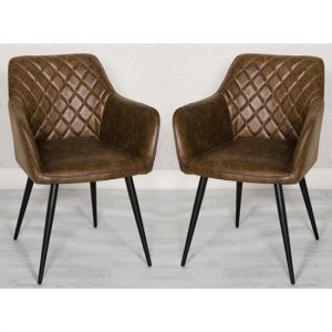 charlie-antique-brown-faux-leather-carver-dining-chair-pair
