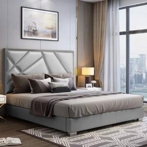 cherokee-plush-velvet-double-bed-grey