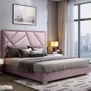 cherokee-plush-velvet-double-bed-pink