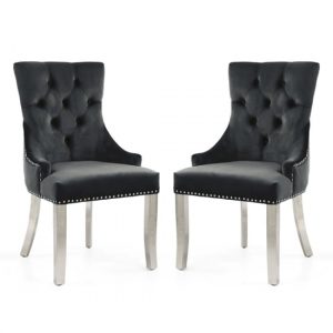 chester-black-velvet-accent-chairs-silver-legs-pair