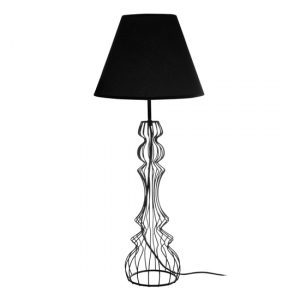 chicoya-black-fabric-shade-table-lamp-metal-wire-base