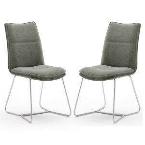 ciko-olive-fabric-dining-chairs-brushed-legs-pair