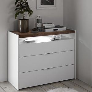 civic-led-wide-chest-of-drawers-matt-white-dark-walnut