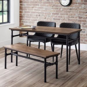 clemson-dining-table-mocha-elm-bench-2-luxe-grey-chairs
