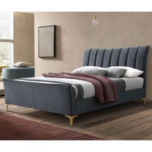 clover-fabric-double-bed-grey-velvet