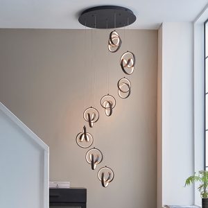 cosma-led-8-lights-pendant-light-textured-black