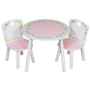 country-cottage-kids-round-table-2-chairs-pink-white