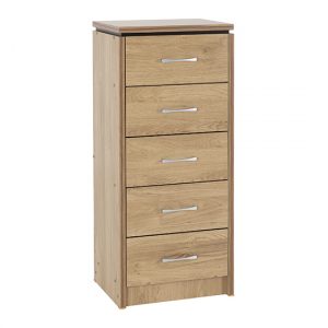 crieff-narrow-wooden-chest-of-5-drawers-oak-effect