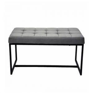 croatia-dining-bench-grey-plush-velvet-chrome-legs