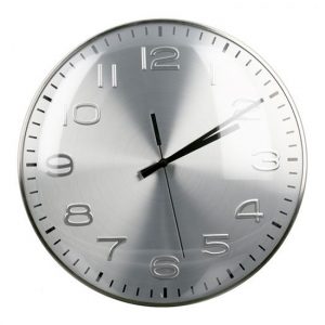 curved-glass-wall-clock-silver-metal-frame