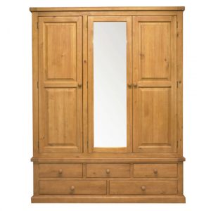cyprian-wooden-triple-door-wardrobe-chunky-pine-mirror