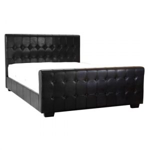 dakar-faux-leather-buttoned-double-bed-black