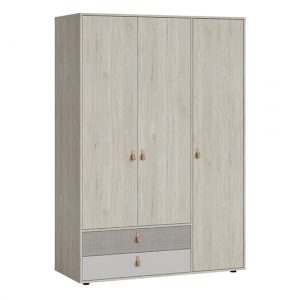 danville-wooden-wardrobe-3-door-2-drawer-light-walnut