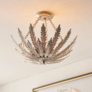 delphine-3-lts-flush-leaf-ceiling-light-silver