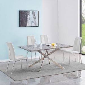 deltino-melange-gloss-dining-table-4-opal-white-chairs-N