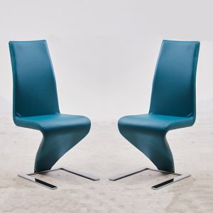 demi-z-teal-faux-leather-dining-chairs-chrome-feet-pair