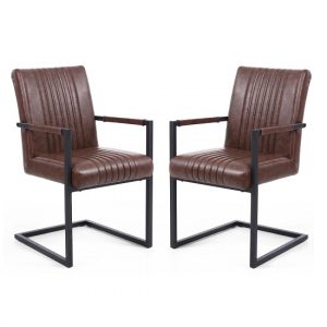 dewall-cantilever-chair-brown-black-frame-pair-1