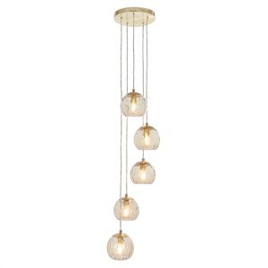 dimple-5-lights-dimpled-glass-pendant-light-champagne