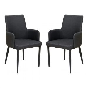 divina-black-fabric-upholstered-carver-dining-chairs-pair