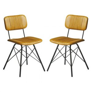 donna-vintage-gold-genuine-leather-dining-chairs-pair