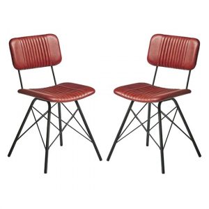donna-vintage-red-genuine-leather-dining-chairs-pair