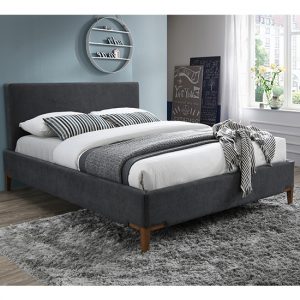 durban-fabric-upholstered-double-bed-dark-grey-oak-legs