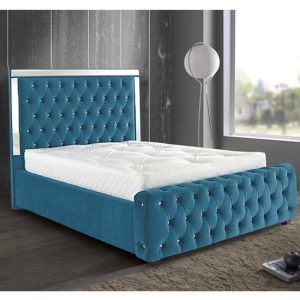 eastcote-plush-velvet-mirrored-double-bed-teal