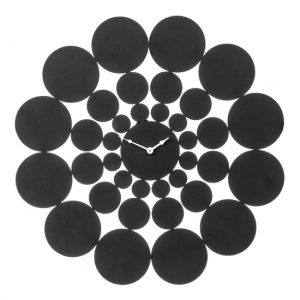 efroya-round-metal-wall-clock-black