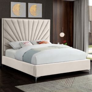 einod-plush-velvet-upholstered-double-bed-cream
