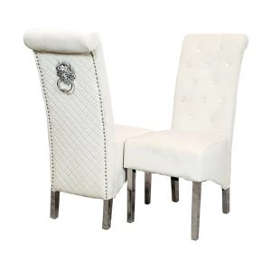 elmira-lion-knocker-cream-velvet-dining-chairs-pair