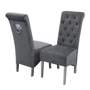 elmira-lion-knocker-dark-grey-velvet-dining-chairs-pair