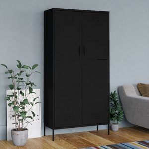 emrik-steel-wardrobe-2-doors-black