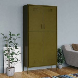 emrik-steel-wardrobe-2-doors-olive-green