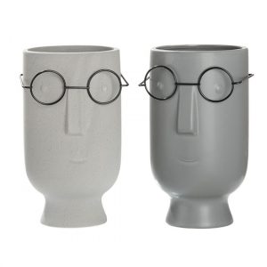 face-faccia-ceramic-set-of-2-decorative-vases-grey