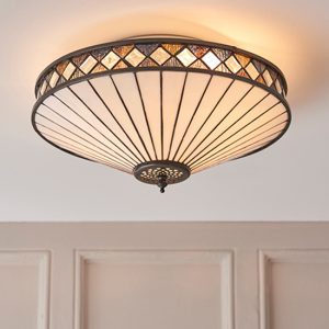 fargo-2-lights-tiffany-glass-flush-ceiling-light-bronze