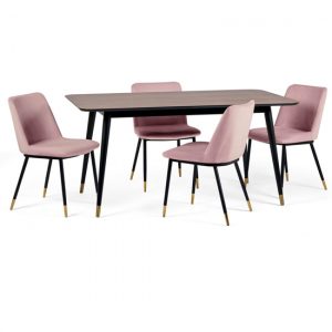 farica-rectangular-dining-table-4-daiva-dusky-pink-chairs
