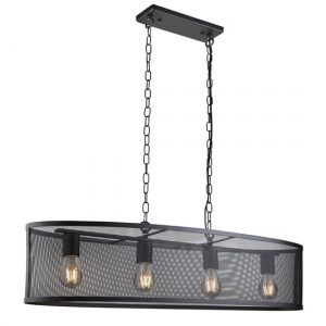 fishnet-oval-4-lights-drum-ceiling-pendant-light-matt-black