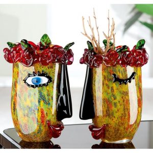 flora-glass-set-of-2-decorative-vase-multicolor