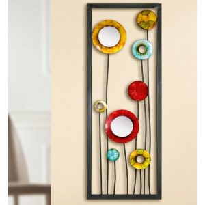 flowers-metal-wall-art-multicolor-black