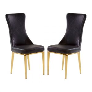 forli-black-pu-leather-dining-chair-pair