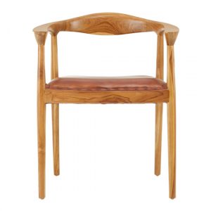 formosa-brown-leather-accent-chair-wooden-frame