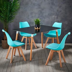 fraser-dining-table-black-4-louvre-aqua-chairs