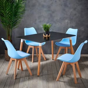 fraser-dining-table-black-4-louvre-baby-blue-chairs